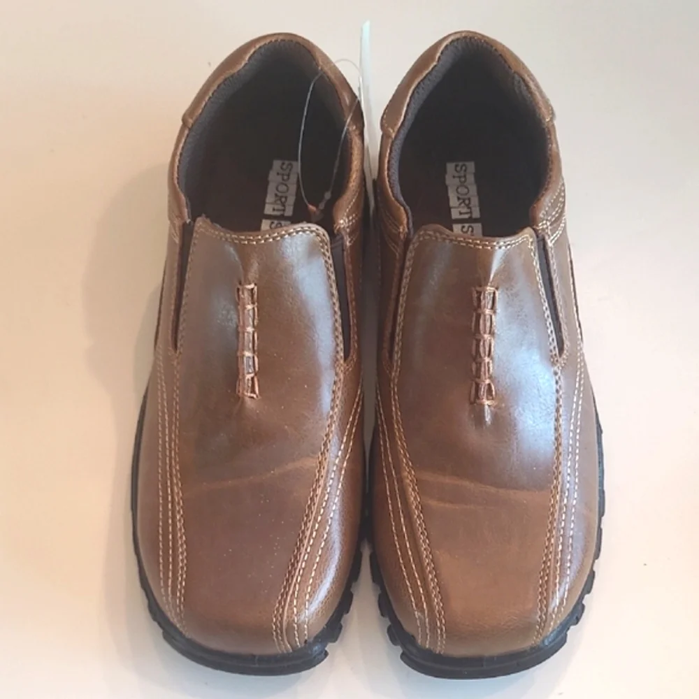 Deer Stags Stadium Dress Loafer Flex Sport Slip On Traction Faux Leather NWT